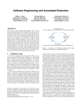 Software Engineering and Automated Deduction