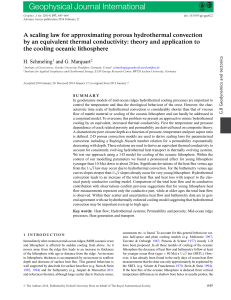 A scaling law for approximating porous hydrothermal convection by