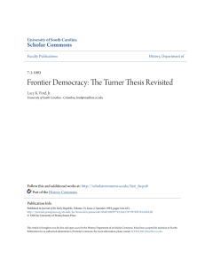 Frontier Democracy: The Turner Thesis Revisited