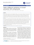 Triple A (Allgrove) syndrome: an unusual association with