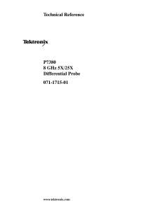 P7380 8 GHz 5X/25X Differential Probe Technical