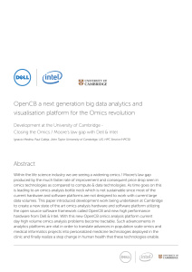 OpenCB a next generation big data analytics and visualisation