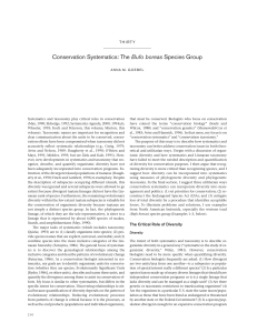 Conservation Systematics: The Bufo boreas Species Group