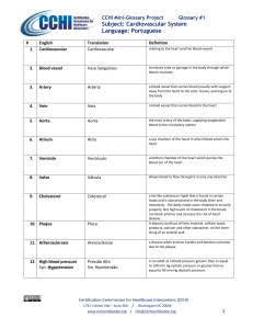 Subject: Cardiovascular System Language: Portuguese