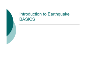 Introduction to Earthquake Geophysics
