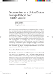 Secessonism as a United States Foreign Policy