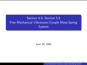 Free mechanical vibrations / Couple mass