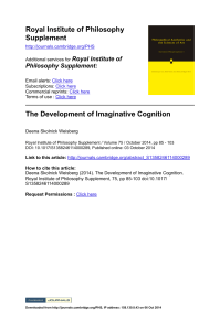 The development of imaginative cognition.