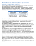 Main Differences Between IgE and IgG Allergies