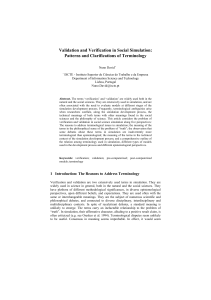Validation and Verification in Social Simulation: Patterns and
