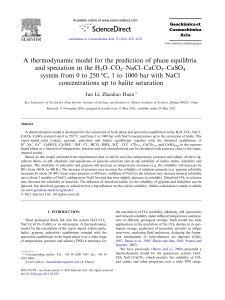 A thermodynamic model for the prediction of phase equilibria and