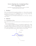 Green`s Function for a Conducting Plane with a Hemispherical Boss