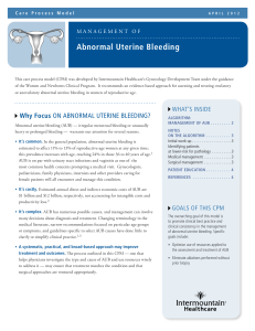 Abnormal Uterine Bleeding - Intermountain Healthcare