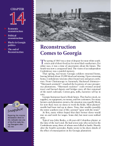 Ch14 Reconstruction Comes to Georgia