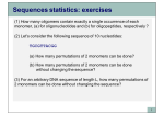 Sequences statistics: exercises