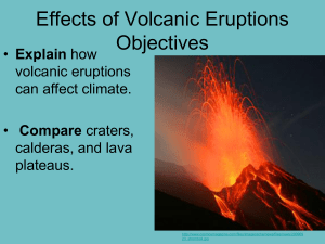 Effects of Volcanic Eruptions