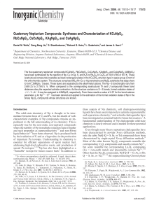 Quaternary Neptunium Compounds: Syntheses and