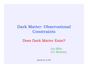 Dark Matter: Observational Constraints