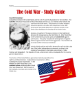 The Cold War - Study Guide