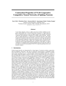 Contraction Properties of VLSI Cooperative Competitive Neural