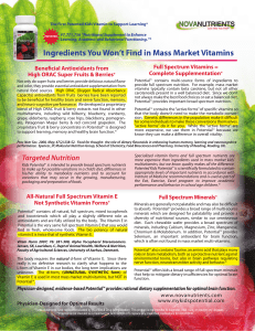 Potential - Ingredients You Won`t Find in Mass Market Kids Vitamins