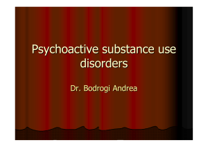 Psychoactive substance use disorders
