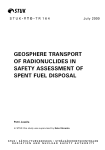 geosphere transport of radionuclides in safety assessment