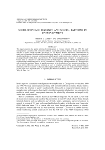 Socio-economic distance and spatial patterns in unemployment