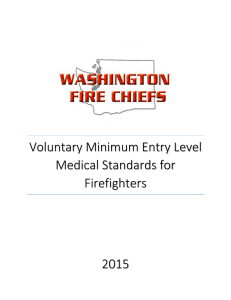 Voluntary Minimum Entry Level Medical Standards for Firefighters