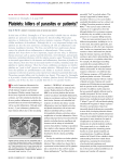 Platelets: killers of parasites or patients?
