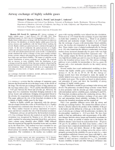 Airway exchange of highly soluble gases