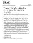 Dealing with Patients Who Have Compromised Driving Ability