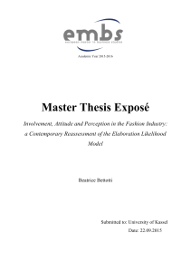 Master Thesis Exposé