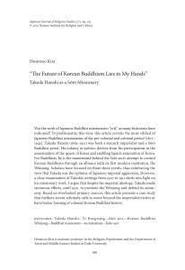 The Future of Korean Buddhism Lies in My Hands