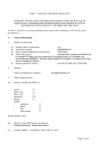 part 1 (council decision 2002/813/ec) summary