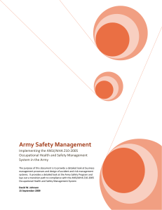 Army Safety Management - The Tactical Safety Network