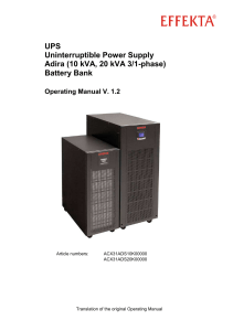 UPS Uninterruptible Power Supply Adira (10 kVA, 20 kVA 3