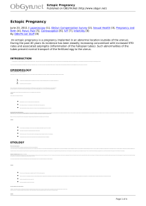 Ectopic Pregnancy