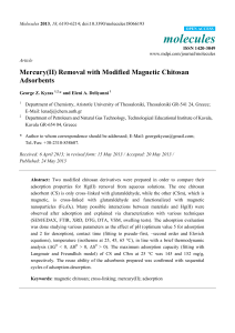 Mercury(II) Removal with Modified Magnetic Chitosan Adsorbents