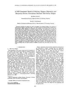 A selfconsistent model of melting, magma migration and