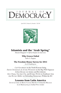 Islamists and the “Arab Spring”