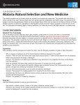Malaria: Natural Selection and New Medicine