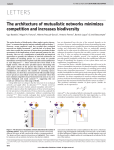 The architecture of mutualistic networks minimizes competition and