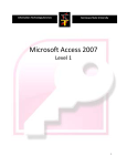 Microsoft Access 2007 - KSU Web Home