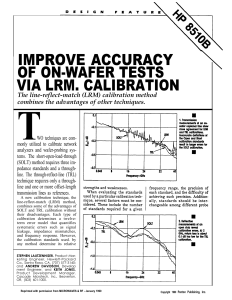 improve accuracy of on-wafer tests via lrm. calibration