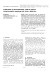 Evaluation of the scintillation loss for optical