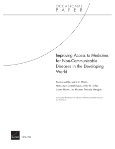 Improving Access to Medicines for Non-Communicable