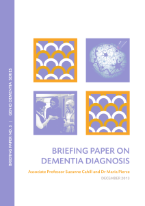 briefing paper on dementia diagnosis