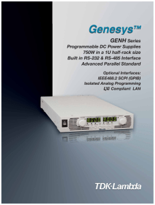 GENH Series Programmable DC Power Supplies 750W in a 1U half