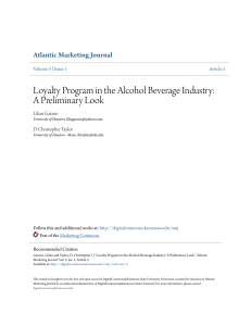 Loyalty Program in the Alcohol Beverage Industry: A Preliminary Look